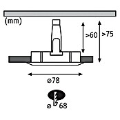 Paulmann Uugradbena LED svjetiljka (6,5 W, Krom, Promjer: 7,8 cm, 3 kom, IP44)