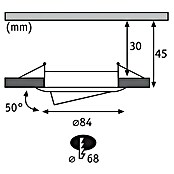 Paulmann Uugradbena LED svjetiljka (6,5 W, Bijelo, Promjer: 8,4 cm, 3 kom)