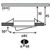 Paulmann Uugradbena LED svjetiljka (6,5 W, Krom, Promjer: 8,4 cm, 3 kom)