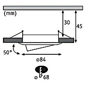 Paulmann Nova Ugradbena LED svjetiljka Nova  (6,5 W, Srebrna, Topla bijela, Ukupan broj komada: 1 Kom.) | BAUHAUS
