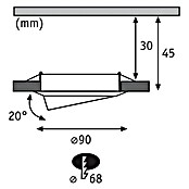 Paulmann Uugradbena LED svjetiljka (5 W, Bijelo, Promjer: 9 cm, 3 kom)