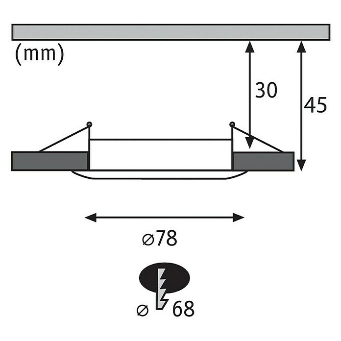 Paulmann Set de focos LED empotrables (6,5 W, Aluminio, Diámetro: 7,8 cm, 3 uds.)