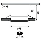 Paulmann Set de focos LED empotrables (6,5 W, Aluminio, Diámetro: 7,8 cm, 3 uds.)