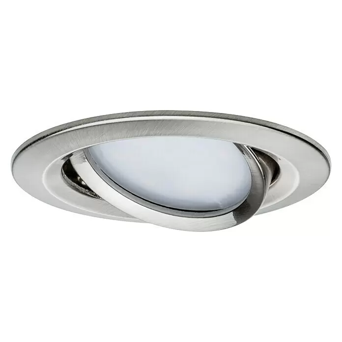 Paulmann Downlight LED empotrable Nova Plus Coin orientables - 6,8 W, Hierro cepillado, Diámetro: 8,4 cm - Vista ascendente
