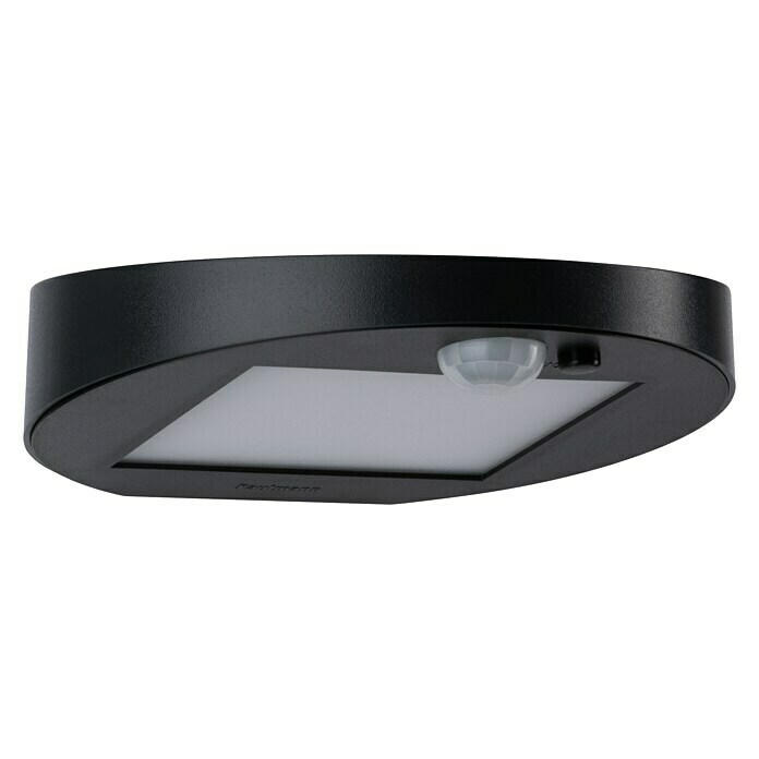 Paulmann Ryse LED-Solar-AußenwandleuchteBewegungsmelder, 1,2 W, Material: Kunststoff, Warmweiß, Anthrazit Front View