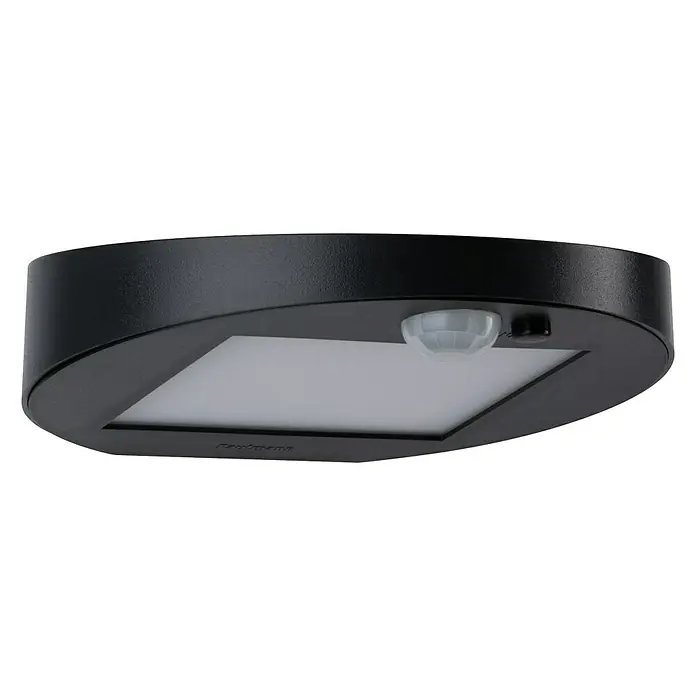 Paulmann Ryse Solar-Außenwandleuchte - 1,2 W, L x B x H: 14,7 x 15,4 x 4,1 cm, Anthrazit, IP44 - Eine schwarze Außenleuchte mit Bewegungssensor, die modernes Design und Funktionalität vereint. Ideal für Eingänge und Terrassen.