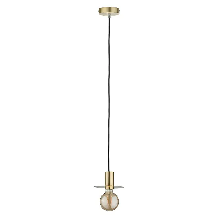 Paulmann Pendelleuchte Stian - Messing, 150 cm, 20 W, E27 - Pendelleuchte mit goldenem Sockel und Edison-Glühbirne. Minimalistisches Design, ideal für moderne Interieurs.