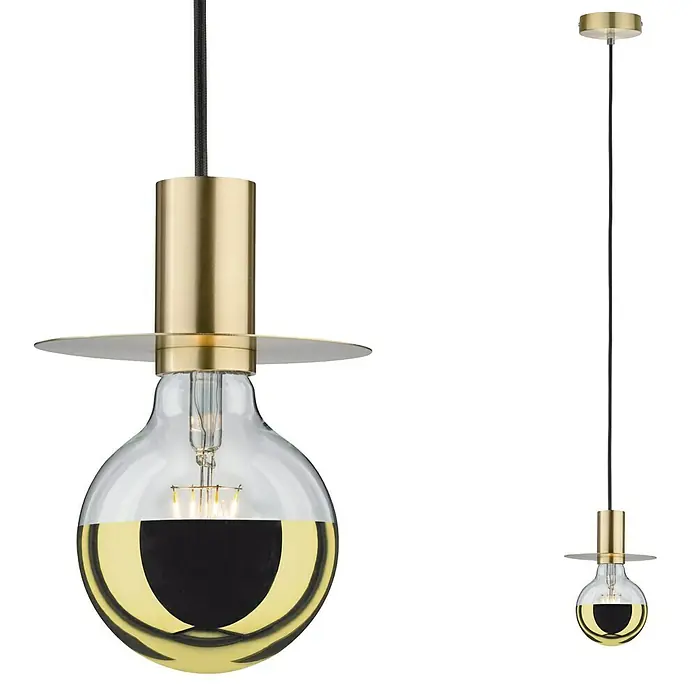 Paulmann Pendelleuchte Stian - Messing, 150 cm, 20 W, E27 - Elegante Pendelleuchte mit goldfarbenen Akzenten und einer dekorativen Glühbirne. Perfekt für moderne Innenräume.