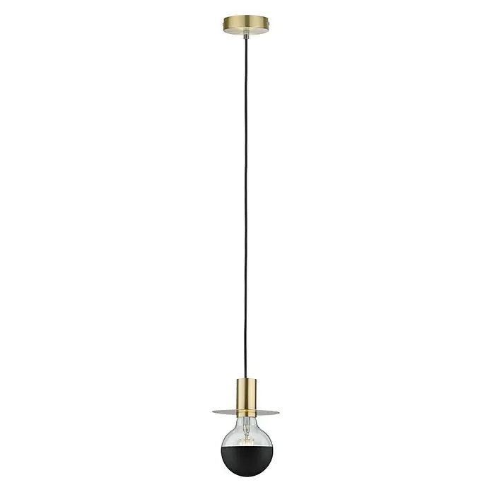 Paulmann Pendelleuchte Stian - Messing, 150 cm, 20 W, E27 - Elegante Pendelleuchte mit goldener Aufhängung und einer dekorativen, zweifarbigen Glühbirne für stilvolle Beleuchtung.
