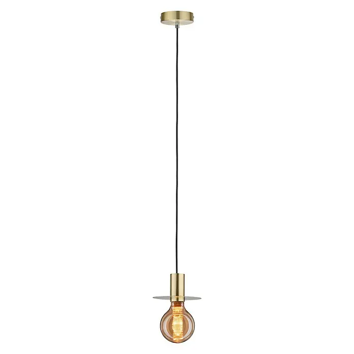 Paulmann Pendelleuchte Stian - Messing, 150 cm, 20 W, E27 - Eine moderne Pendelleuchte mit goldfarbenen Akzenten und einer dekorativen Glühbirne. Stilvolle Beleuchtung für jeden Raum.