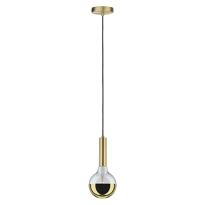 Paulmann Pendelleuchte Kine - Gold, 150 cm, 20 W, E27 - Elegante Pendelleuchte mit goldfarbener Aufhängung und einer dekorativen Glühbirne mit schwarzem Akzent. Stilvolle Beleuchtung für jeden Raum.