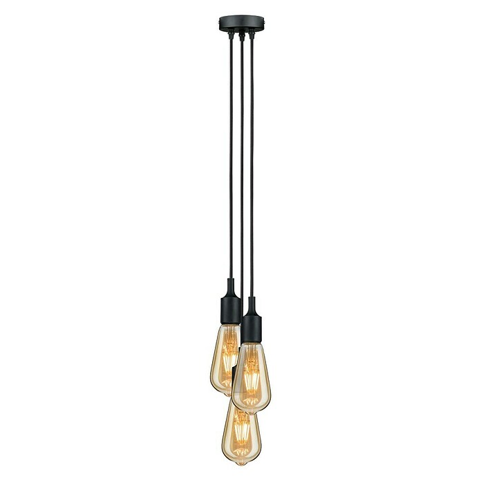 Paulmann Neordic Viseća svjetiljka (3 x 20 W, Crna, Visina: 200 cm)