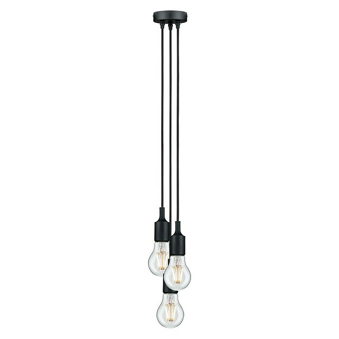Paulmann Neordic Viseća svjetiljka (3 x 20 W, Crna, Visina: 200 cm)