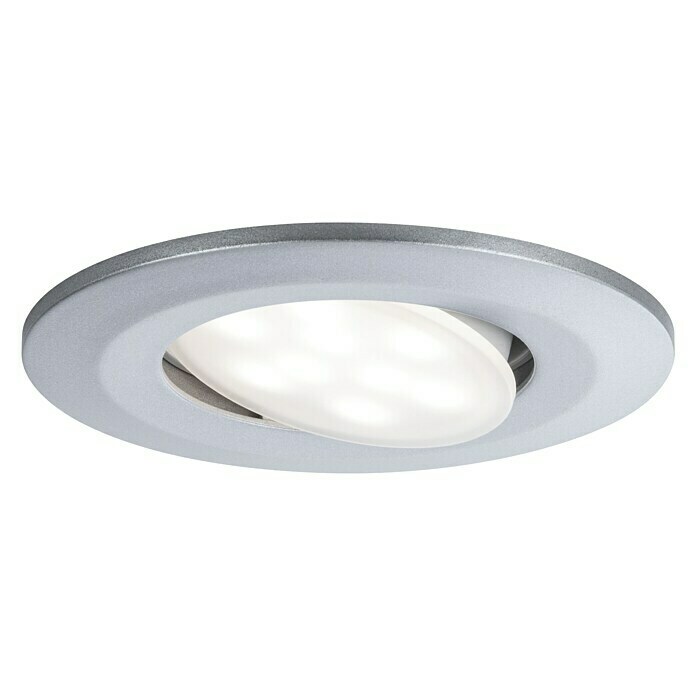 Paulmann LED-Einbauleuchten-Set Calla (6 W, Neutralweiß, Durchmesser: 9 cm, Chrom)