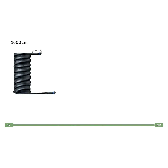 Paulmann Plug & Shine Verbindungskabel - Länge: 10 m, IP68 - Skizze