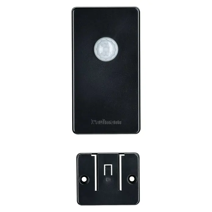 Paulmann Plug & Shine Sensor de movimiento - Antracita - Detector de movimiento negro con soporte de montaje. El detector de movimiento Paulmann ofrece seguridad y comodidad en interiores y exteriores.