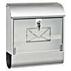 Lienbacher Briefkasten (Verzinktes Stahlblech, L x B x H: 384 x 100 x 467 mm, Silber)