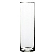 Jarrón de vidrio redondo Carly (Ø x Al: 9 x 30 cm, Transparente)