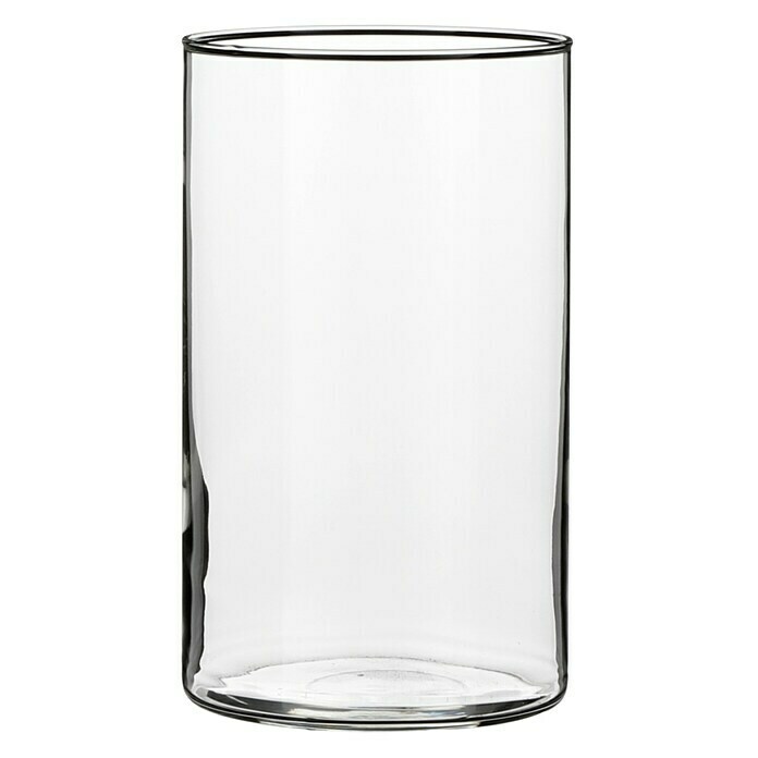 Jarrón de vidrio redondo Carly (Ø x Al: 12 x 20 cm, Transparente)