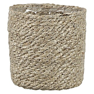 Mica Decorations Košara za rastline Atlantic (Zunanje dimenzije (Ø x V): 12 x 12 cm, Naravni materiali, Bež)