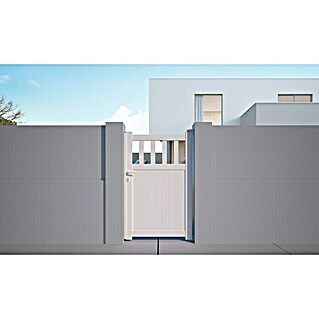 Soncost Gartentor SM07 (104,5 x 185,6 cm, Weiß, Aluminium)