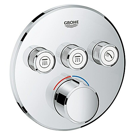 Grohe SmartControl UP-Brausearmatur (Anzahl Absperrventile: 3 Stk., Rund, Chrom, Glänzend)