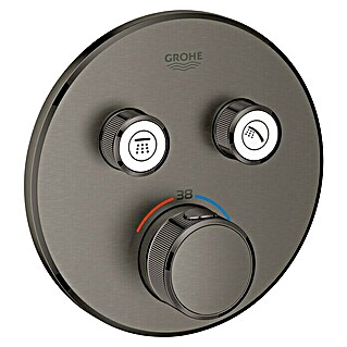 Grohe Grohtherm SmartControl UP-Thermostatarmatur (2 Stk., Rund, Hard Graphite, Matt)