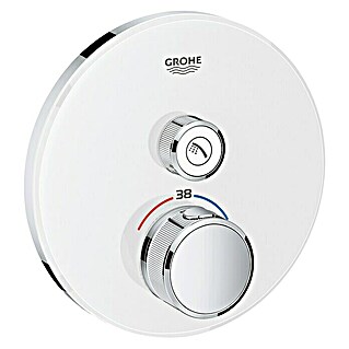 Grohe Grohtherm SmartControl UP-Thermostatarmatur (Mit 1 Absperrventil, Rund, Moon White, Glänzend)