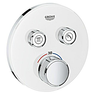 Grohe Grohtherm SmartControl UP-Thermostatarmatur (2 Stk., Rund, Moon White, Glänzend)