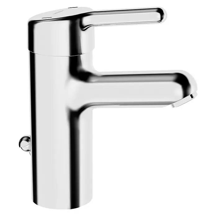 Hansa Medipro Waschtischarmatur XL - Mit Zugstange, Chrom, Glänzend - Chromarmatur für Badezimmer oder Küche, modernes Design mit klaren Linien. Ideal für zeitgemäße Waschbecken und Spülen.