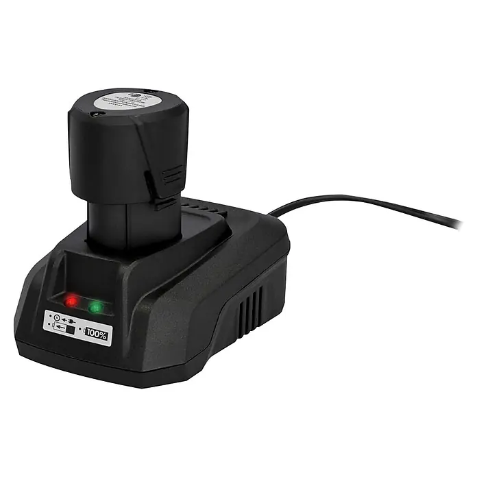 Cartrend Akku-Poliermaschine 10699 - 12 V, 1 Akku, 2 Ah, Leerlaufdrehzahl: 0 U/min - 5.000 U/min - Diagonale Ansicht
