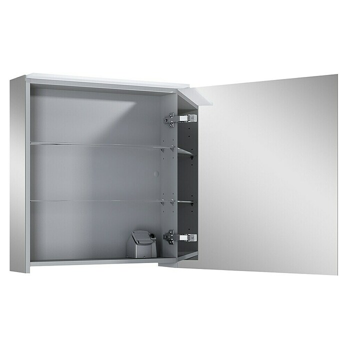 Riva Look LED-Spiegelschrank (B x H: 60 x 64,8 cm, Mit Beleuchtung, Spanplatte, Farblos)