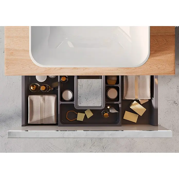 Riva Look Waschtischunterschrank - 60 x 44,9 x 63,5 cm, Weiß - Detailaufnahme
