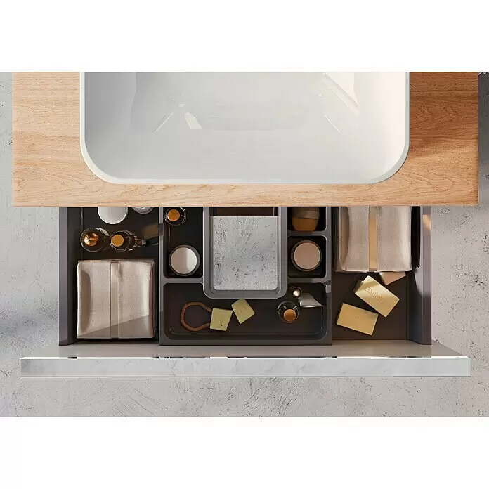 Riva Look Waschtischunterschrank - 60 x 44,9 x 63,5 cm, Weiß - Detailaufnahme