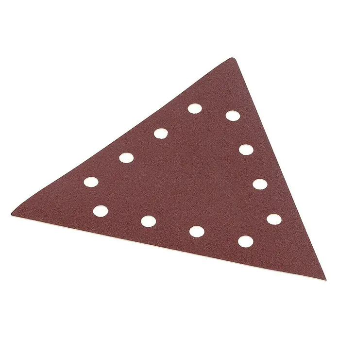 Kreator Set de hojas de lija triangulares - Grano: 240 mm, 5 ud. - Papel de lija triangular con agujeros, ideal para un lijado preciso. El papel de lija es perfecto para trabajos detallados.