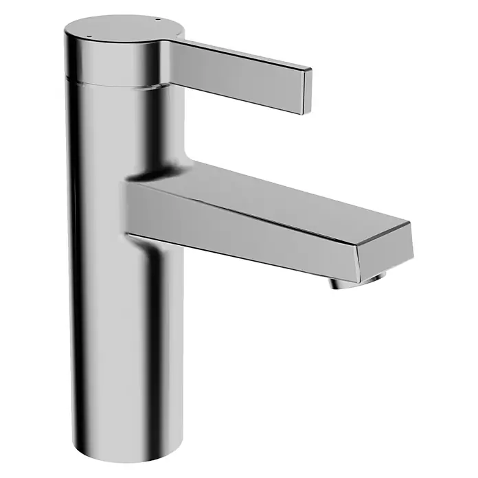 Hansa Loft Waschtischarmatur 2 - Ohne Zugstange, Chrom, Glänzend - Moderner, verchromter Wasserhahn mit einem klaren, minimalistischen Design, ideal für ein stilvolles Badezimmer.