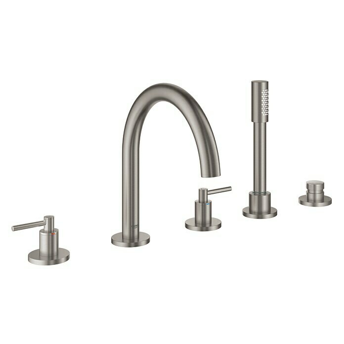 Grohe Atrio WannenrandarmaturHebelgriff, Supersteel, Matt Front View