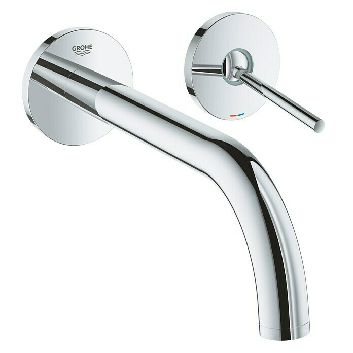 Grohe Atrio Wand-Waschtischarmatur L2-Loch, Chrom, Glänzend Front View