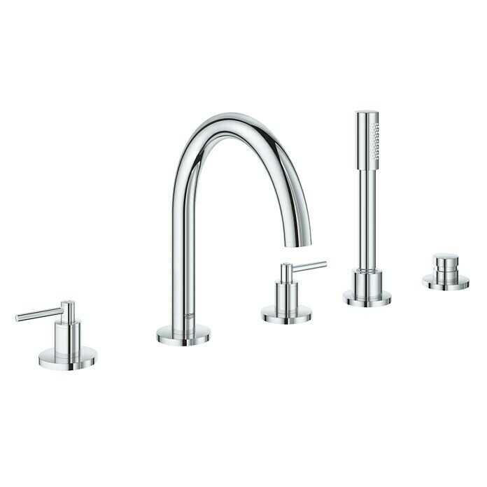 Grohe Atrio WannenrandarmaturHebelgriff, Chrom, Glänzend Front View