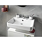 Camargue San Francisco Umivalnik  (60 x 45 cm, Brez posebne glazure, Odprtina za armaturo: Sredina, S prelivom, Bele barve) | 3940 - Waschtische QM | DBBB - Keramik QM | DBB - Keramik | DB - Keramik/Wannen | D - Sanitär | BAUHAUS