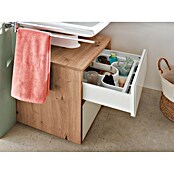 Riva Mueble de lavabo (40 x 60,8 x 58 cm, Réplica de roble, Blanco)