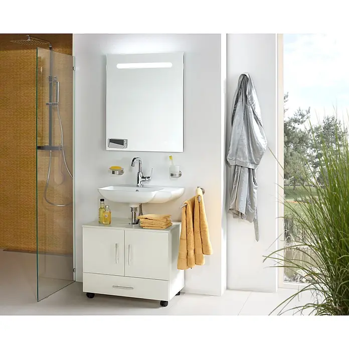 Riva Waschtischunterschrank System - 62,2 x 35,6 x 57,5 cm, Weiß, Matt - Stimmungsaufnahme