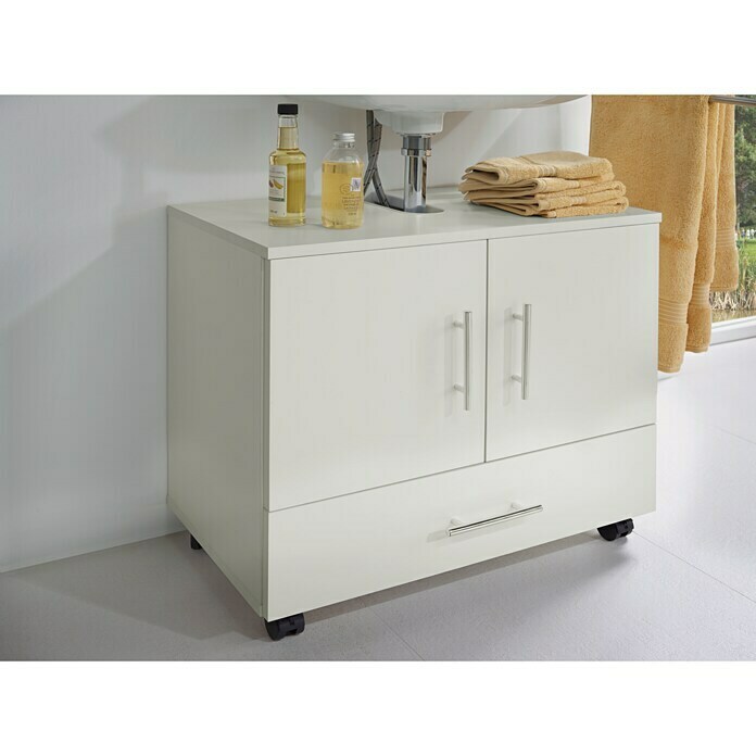 Riva Waschtischunterschrank System (35,6 x 62,2 x 57,5 cm, Weiß, Matt)