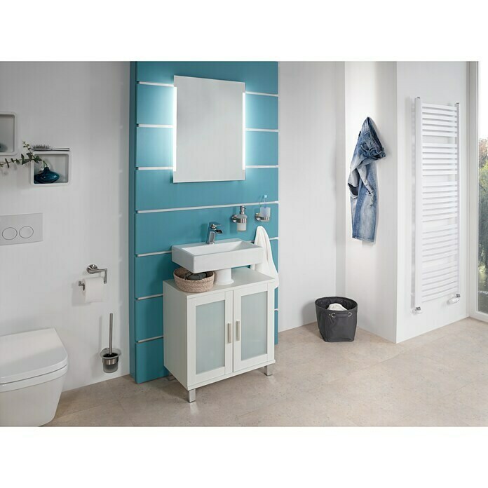 Riva Mueble de lavabo (33 x 57 x 63 cm, Blanco, Mate)