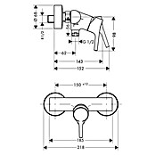 Hansgrohe Brausearmatur Talis S (Chrom, Glänzend)