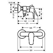 Hansgrohe Brausearmatur Talis E (Chrom, Glänzend)