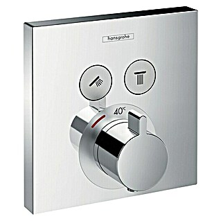 Hansgrohe UP-Thermostatarmatur ShowerSelect (Heißwassersperre, Unterputz, Eckig, Chrom, Glänzend)