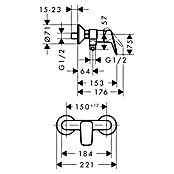 Hansgrohe Brausearmatur (Chrom, Glänzend)