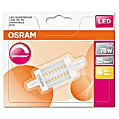 Osram Superstar LED-Leuchtmittel (8 W, R7s, Lichtfarbe: Warmweiß, Dimmbar, Rund)