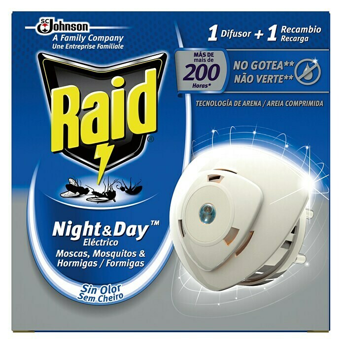 Raid Producto anti-insectos eléctrico líquido Night&Day (2 uds.)